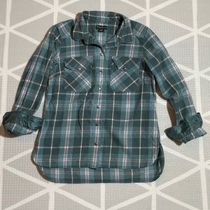 🛍Eddie Bauer Teal Flannel